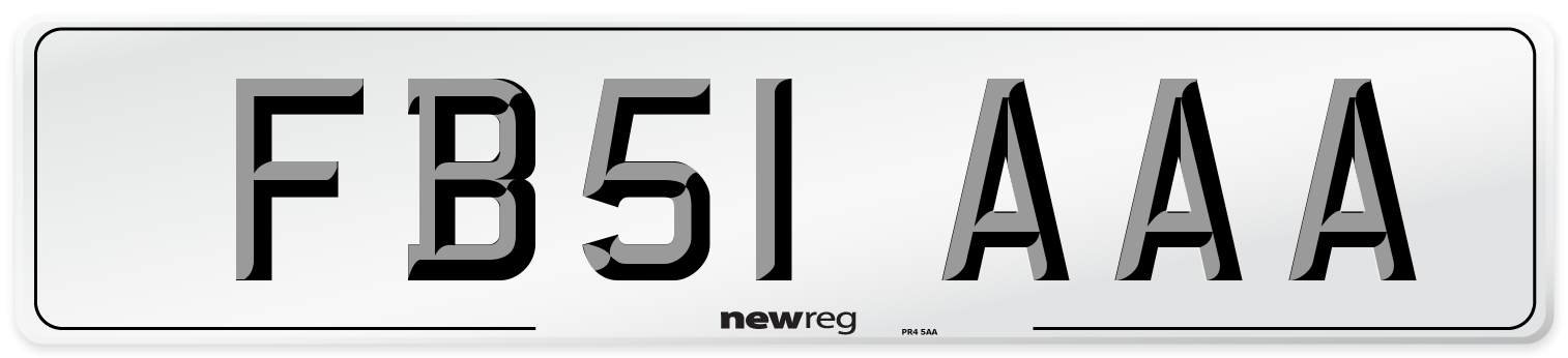 FB51 AAA Number Plate from New Reg
